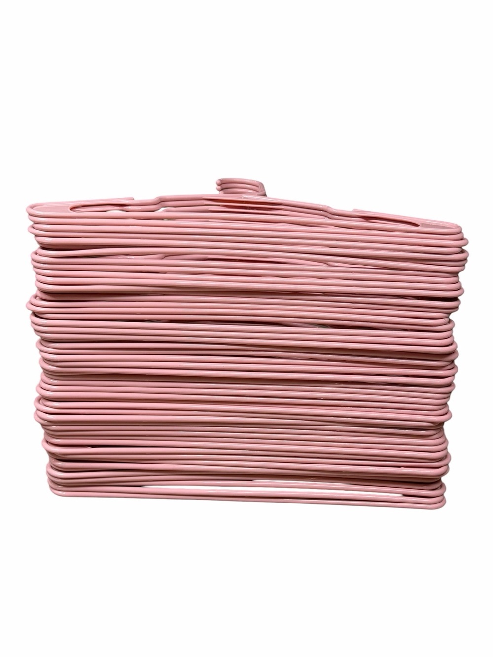Lot of 50 Mainstays Plastic Notched Adult Hangers in Pearl Blush - Picture 5 of 8